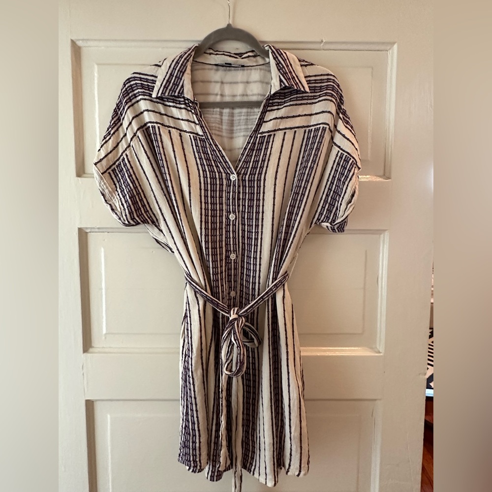 Lulus purple and cream stripe dress size XS